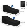 Waterproof Patio Lounge Chair Cover Oxford Fabric Deck Chair Cover UV Resistant Chaise Lounge Cover Anti Dust Garden