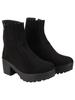 Shoetopia Женские короткие ботильоны на массивном каблуке с нескользящей подошвой, удобные модные ботильоны на щиколотку | Мягкая амортизирующая подошва | Для повседневной носки, вечеринок и зимы