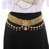 Retro Rhinestone Tassel Double-Layer Necklace Waist and Head Chain In Bohemian Style for Dance