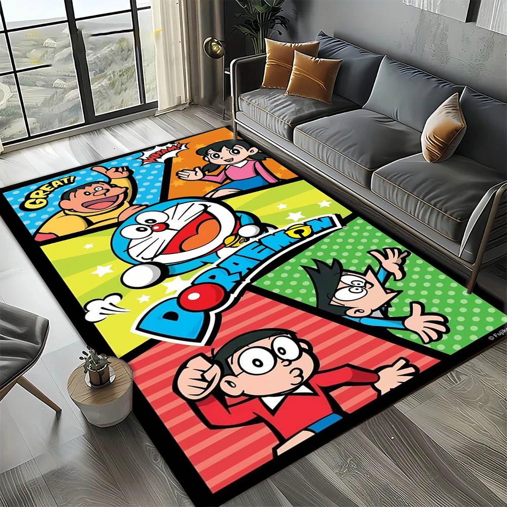 Anime Game D-DoraemonMovie 3D Carpet Rug Art for Room Decor Home Kitchen Bedroom Sofa Gift Kids Area Rug Non-slip Floor Mat