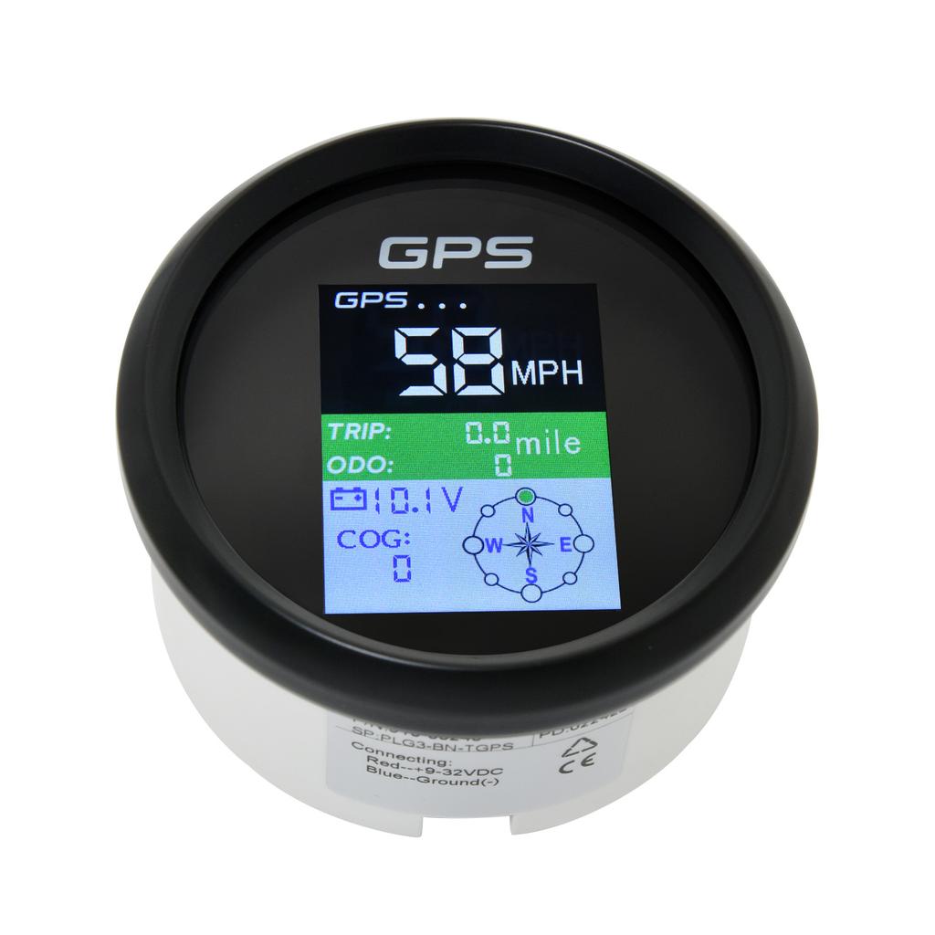 85MM Car Boat Gauge GPS Speedometer With GPS Antenna TFT Screen Waterproof Speed Meter SOG COG TRIP ODO Voltmeter 9-32V