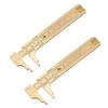 Good-2PCS Pocket Caliper 100Mm Double Scale Sliding Gauge Brass Vernier Caliper Tool For Measuring Bead Wire Jewelry Rings