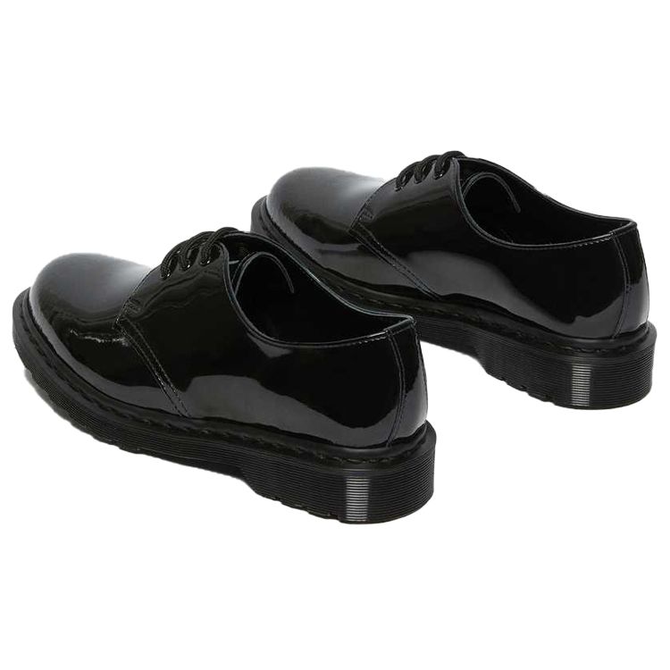 Dr. Martens 1461 Mono Кожа Круглый Носок Шнуровка Низкий Верх Повседневная Обувь Унисекс Повседневная Обувь Черный 27137001