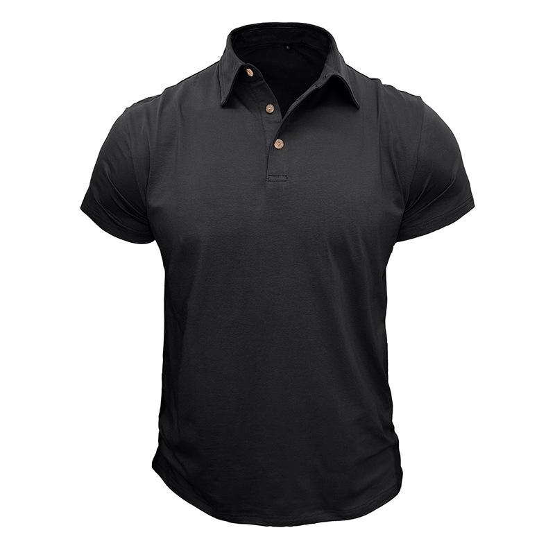 Men's Short Sleeve Polo Shirts Casual Slim Fit 3-Button Polos Tee Tops Collared T-Shirt for Men Summer Lightweight Athletic Business Work Golf Shirts