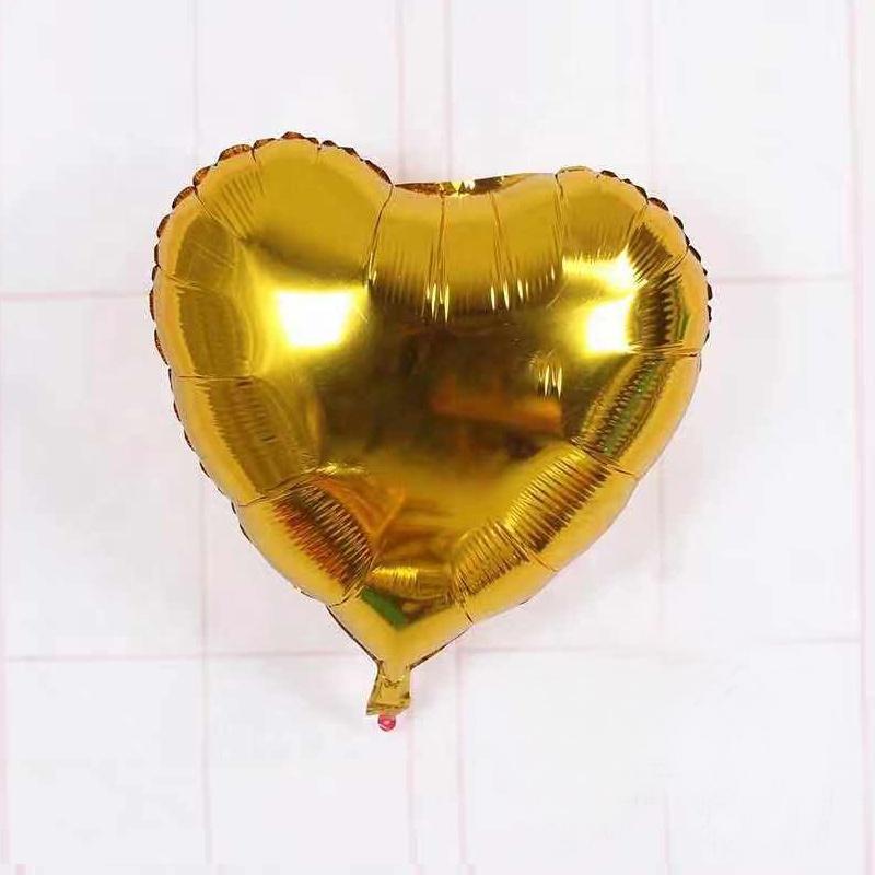 Tongxu 18-inch Solid Color Heart-shaped Aluminum Foil Balloon for Wedding Valentine's Day Christmas & Graduation Decorations