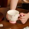 Ретро Кружка с Цветком и Керамическая Изысканная и Красивая Чашка для Питья Завтрак Кофе Сувенир для Девочек