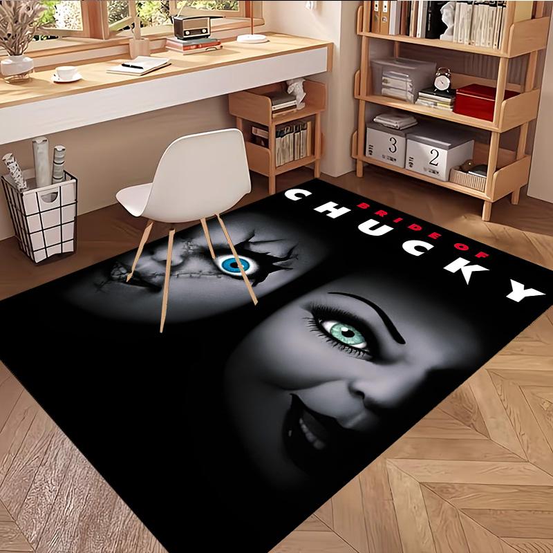 Bride of Chucky Print Rug, Washable Floor Carpet, For Entryway Dorm Laundry Room Office Study, Home Decor Birthday Christmas Gift