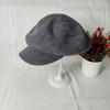 Autumn and winter gentle knitted beret showing face small French big head circumference hat solid color versatile warm retro newsboy hat