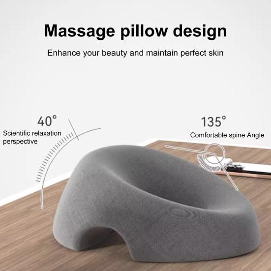 Face Down Pillow Massage Headrest Pillow for Bed Prone Down Sleeping Breathable Head Pillow with Face Hole for Post Eye Surgery Recovery