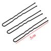 50PCS Black Gifts Headwear Barrette Hairclips Waved Hair Pins U-shaped