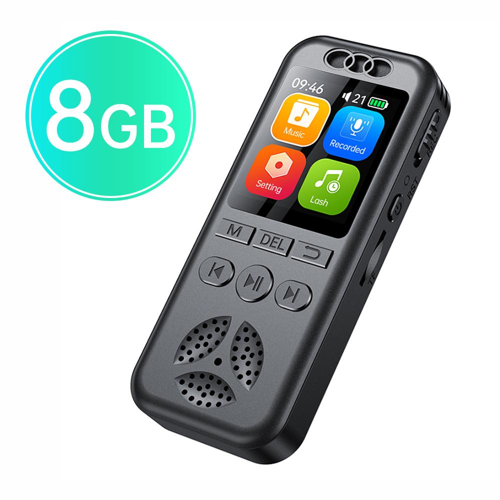 Цифровой диктофон 128 ГБ, активируемая голосом аудиозапись, шумоподавление с воспроизведением MP3