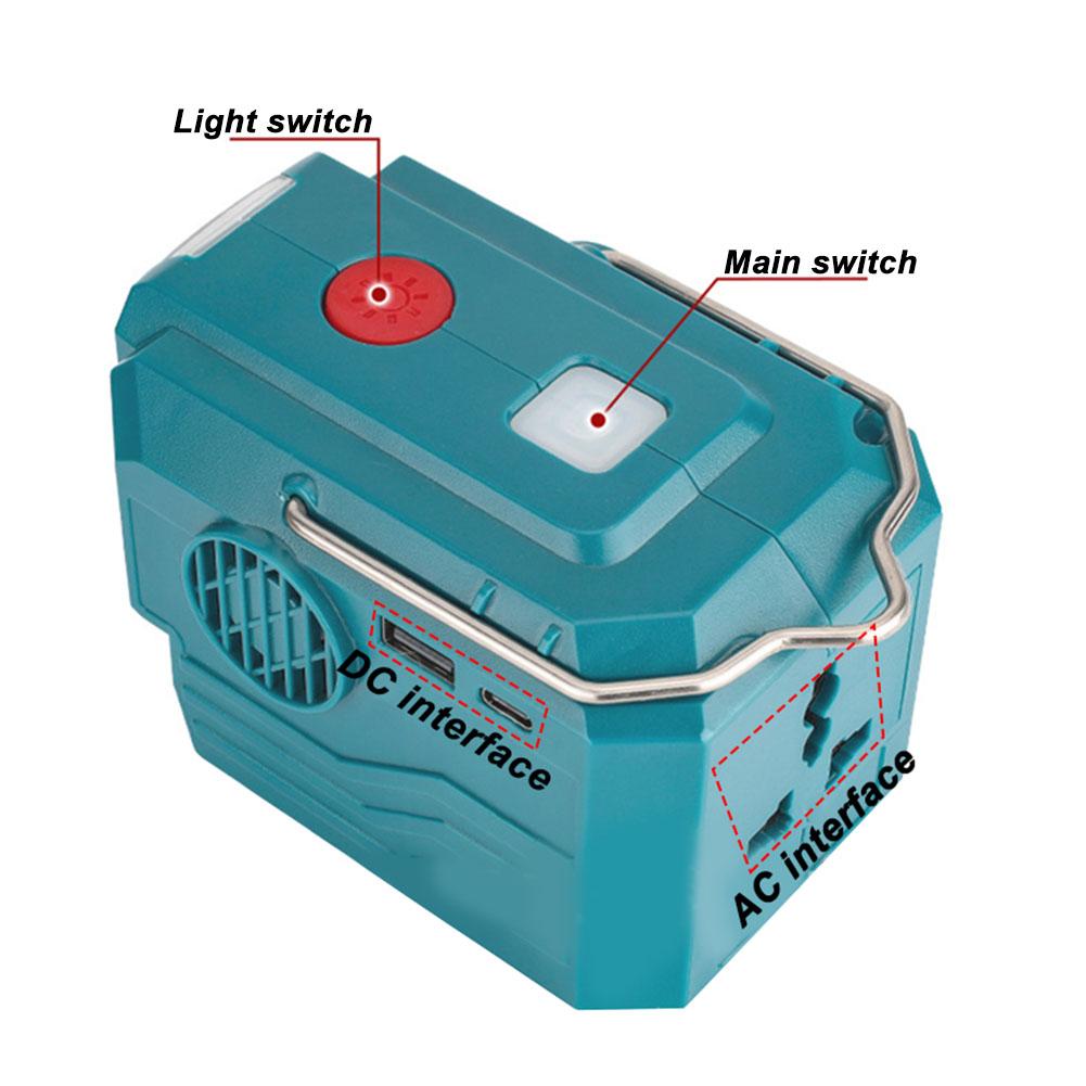 200 Вт автомобильный инвертор 18 В до 230 В портативный инвертор питания со светодиодным рабочим светом 2 порта USB DC 5 В/2,1 А 18 Вт 5 В/2,1 А