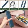 Pull-out 304 Stainless Steel Portable Cutlery Set Student Outdoor Gift Fork Spoon Chopsticks Set