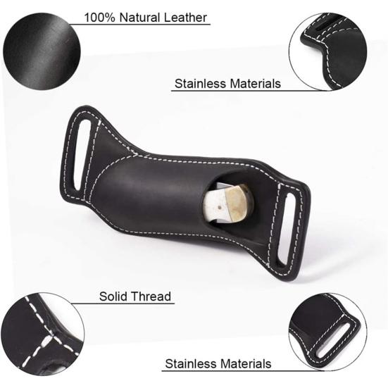 Чехол для ножа из искусственной кожи, крепление на ремень, водонепроницаемый, легкий, портативный, для кемпинга, EDC, мини-складной карманный держатель для резака, защитный рукав