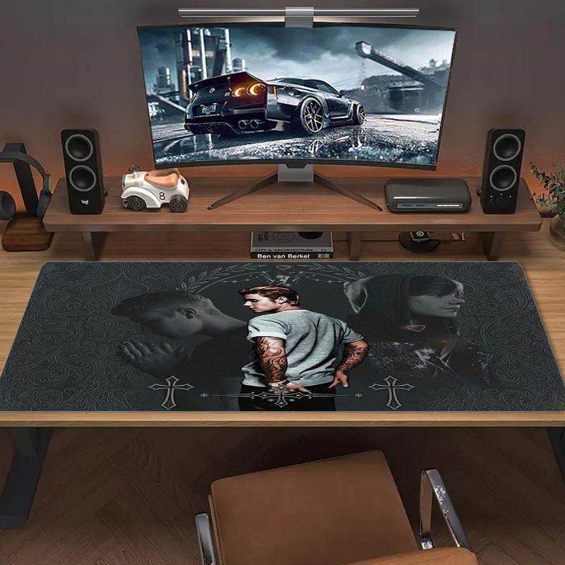 Bieber Color Mouse Pad Large Gaming Table Cushion Non-slip Laptop Tablet Big Mousepad XXL Mat Mini PC Playmat With Lock edge