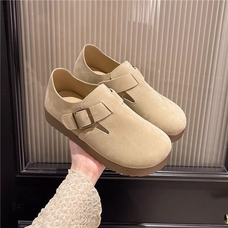 Женская обувь весна и лето новая обувь на одной педали ленивая одинарная обувь платформа всеохватывающая Boken женская обувь