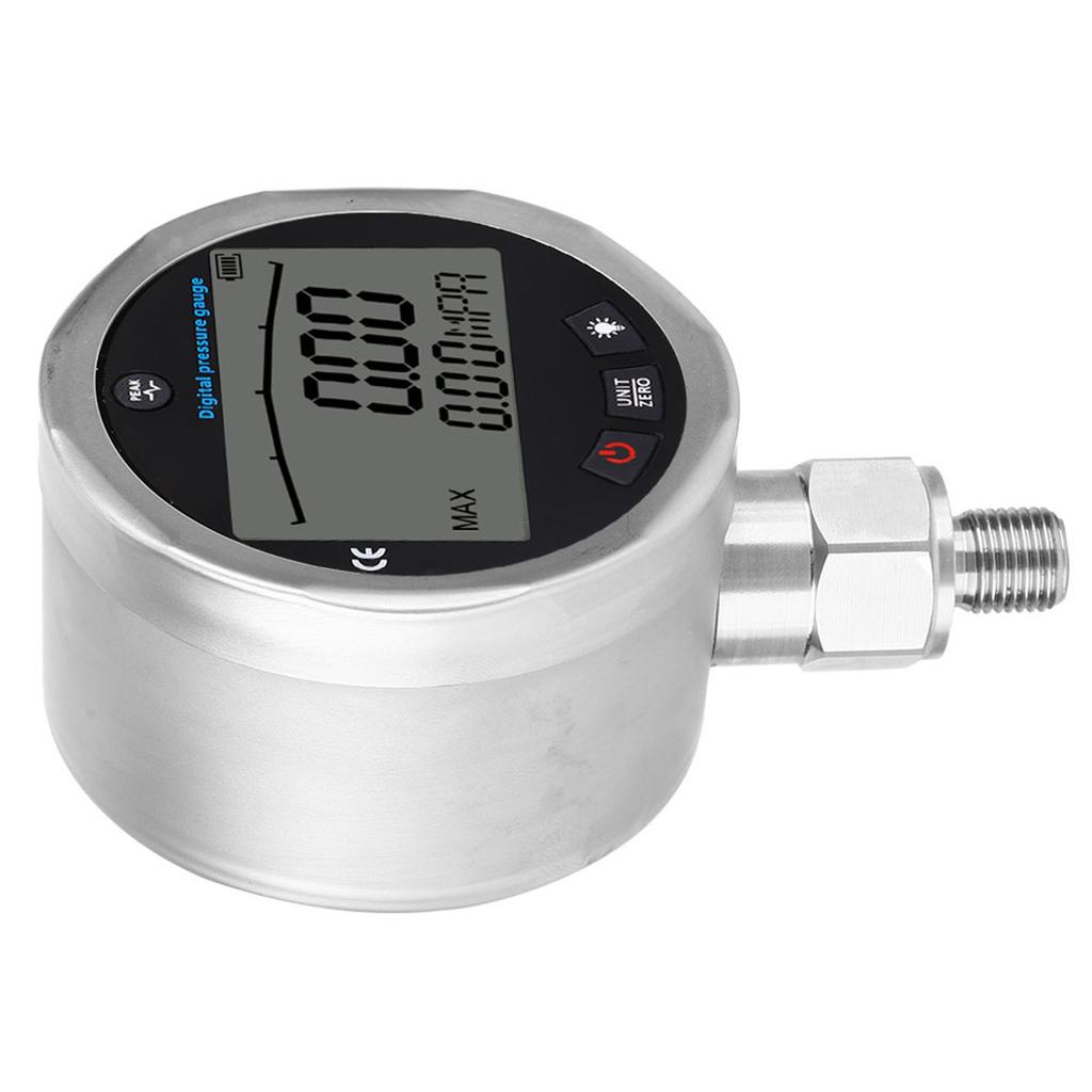 Цифровой циферблатный манометр с резьбовым креплением G14, ЖК-дисплей, измеритель давления для воды, воздуха, масла 0?40МПа