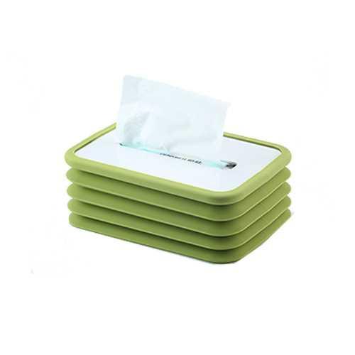 :Creative Accordion Tissue Case Luminous Sinking Paper Dispenser for Home Living Room Bedroom Dining Table Decor