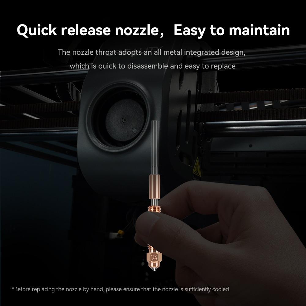 Hardened Steel Coating 3D Printer Nozzle High Flow Nozzle for Ender 3 V3 Printer 3D Quick Swap Use
