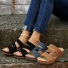 Summer Women Wedge Sandals Premium Orthopedic Open Toe Slippers Vintage Anti-Slip Leather Casual Female Platform Retro Shoes