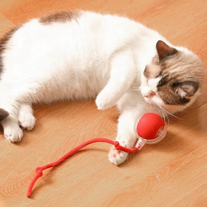 Интерактивные игрушки для кошек, автоматический электрический мяч, катящийся мяч, игрушки для кошек, умные автоматические игрушки-тизеры, умная электрическая игрушка с регулируемым режимом для кошек