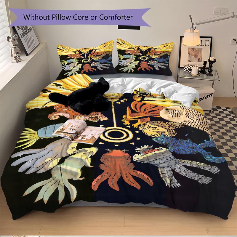 3Pcs Zodiacal Creatures Bedding Set Quilt Cover Pillowcase Home Christmas Xmas Halloween Gift 1 Duvet Cover 2 Pillowcase M924160