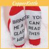 80% Cotton If You Can Read This Men And Women's Embroidered Alphabet Cotton Socks Black Gray Red