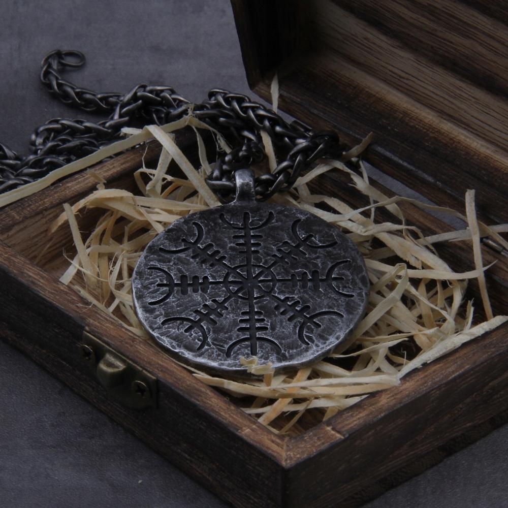 Vegvísir Viking Compass Necklace Nordic 460