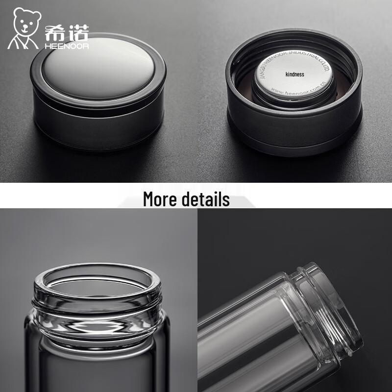 Zhi Shi Double-Layer Portable Glass Tea Water Cup