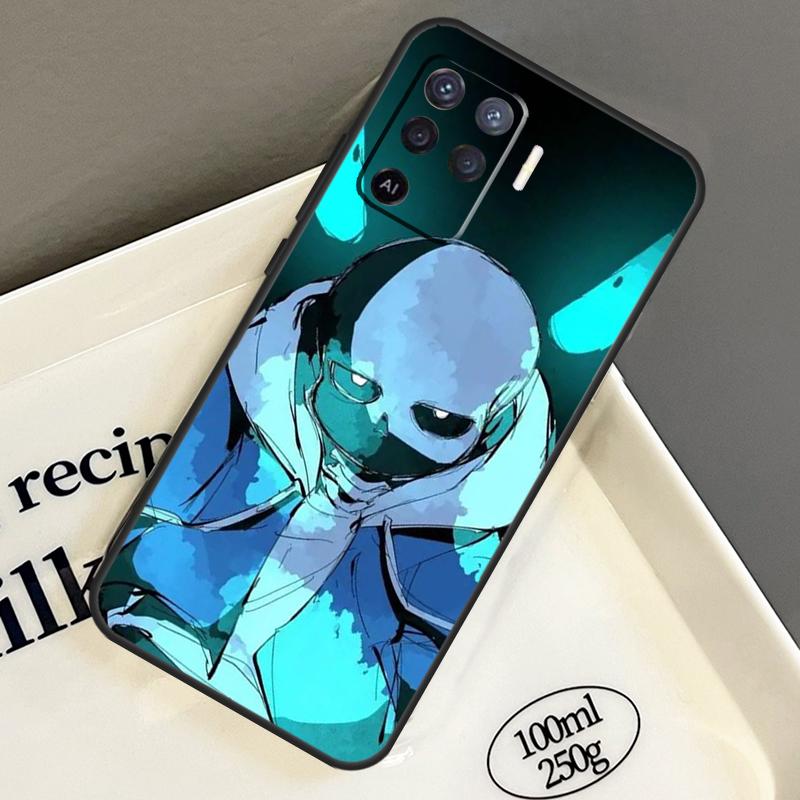 Чехол для телефона Oppo A17 A15 A16 A18 A94 A74 A54 A38 A58 A78 A98 A40 A60 A80 A76 A96 A57 A77 A5 Pro с изображением Санса из игры Undertale