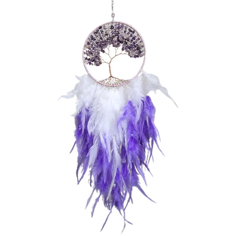 Wall Hanging Dreamcatcher Tree of Life Feather Pendant Ornament Dream Catchers Home Decorations Wind Chimes Car Ornament