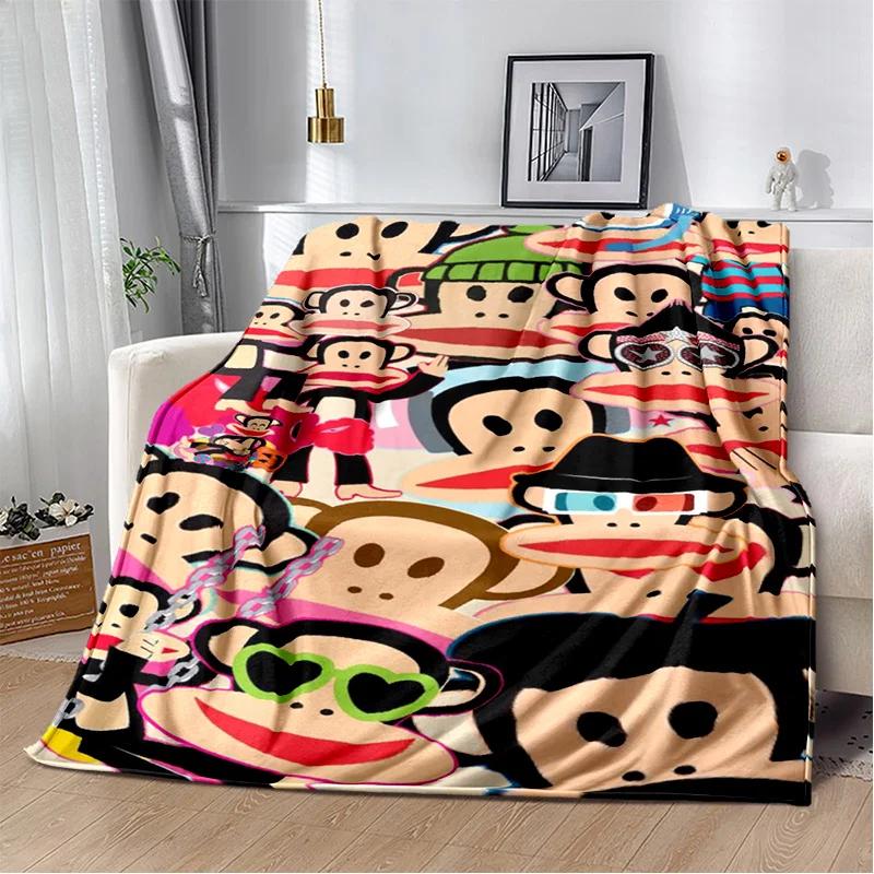 P-Paul Frank-k Фланелевое Портативное Одеяло для Детского Пикника в Гостиной Спальне Диване Кровати Идеальный Подарок на День Рождения