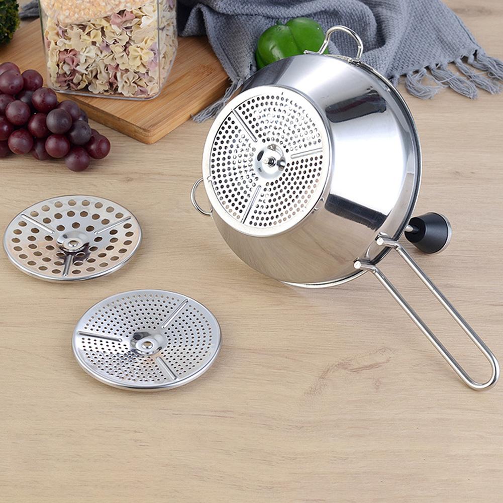 Ручной измельчитель детского питания с дисками. Легкое ручное управление для свежих пюре из фруктов, овощей C