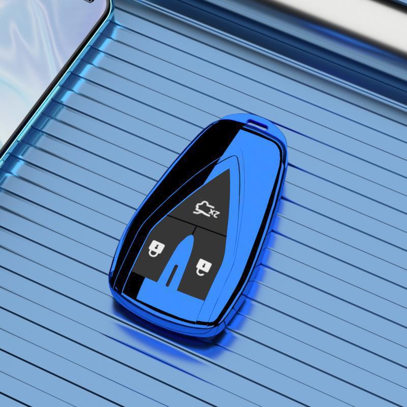 Changan CS75 Key Case, Full Wrap Shell, Enjoy Blue Whale Edition, 3-Button (For 2022/24 Models)