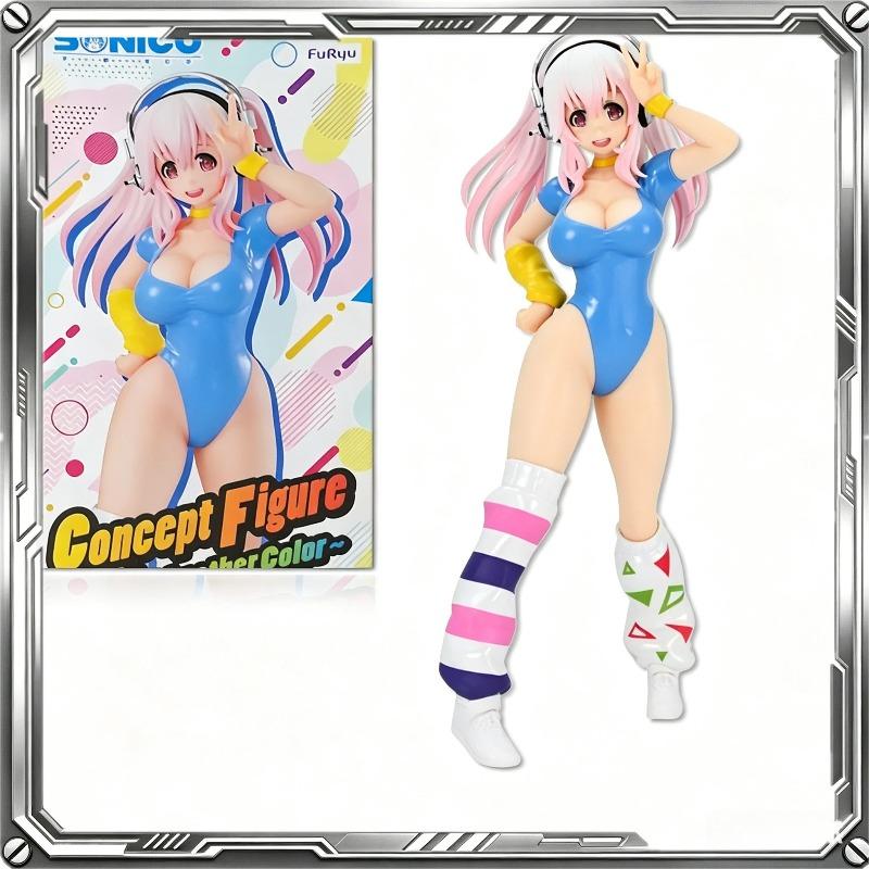 В наличии Оригинальная FURYU Super Sonico BiCute Bunnies Официантка Китайский Стиль Смокинг Призовая Фигурка Аниме Фигурка Настольное Украшение Подарок
