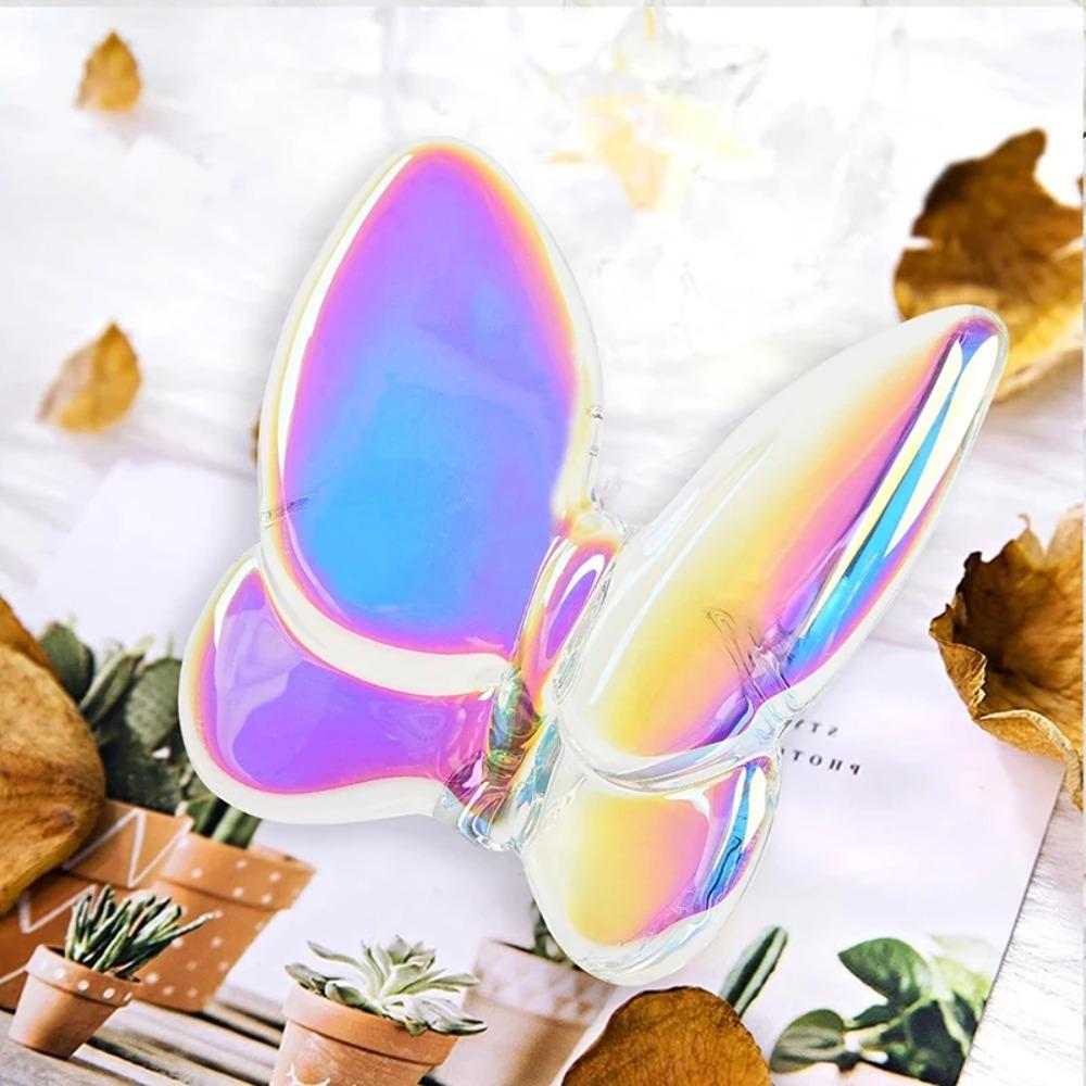 Colorful Crystal Butterfly Ornaments Nordic Butterfly Statue Crafts Garden Ornament