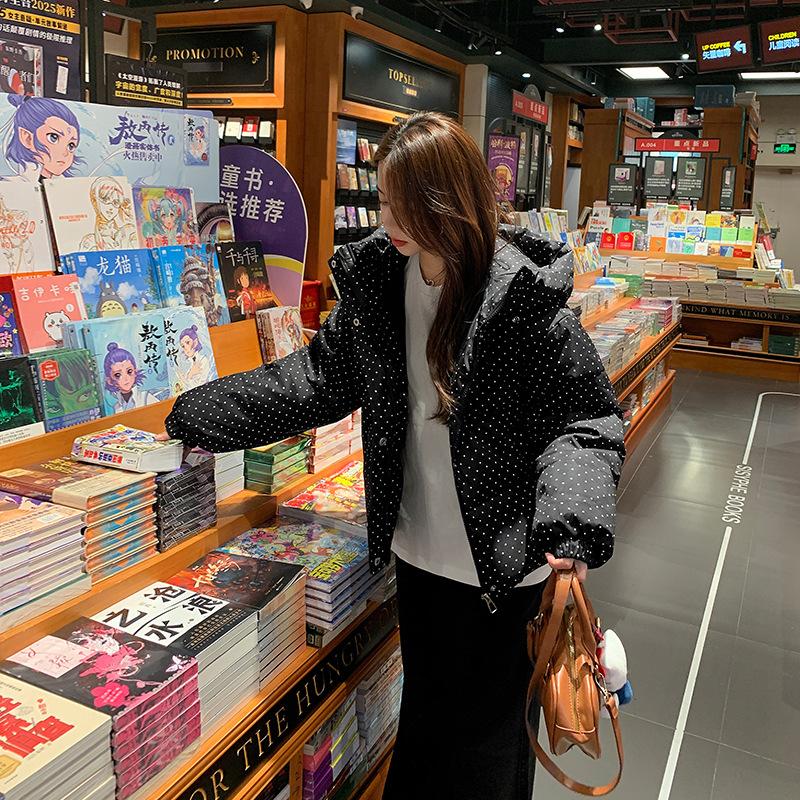 Новая осенне-зимняя короткая хлопковая одежда женская свободная модная с воротником-стойкой утолщенная теплая женская хлопковая куртка прилив