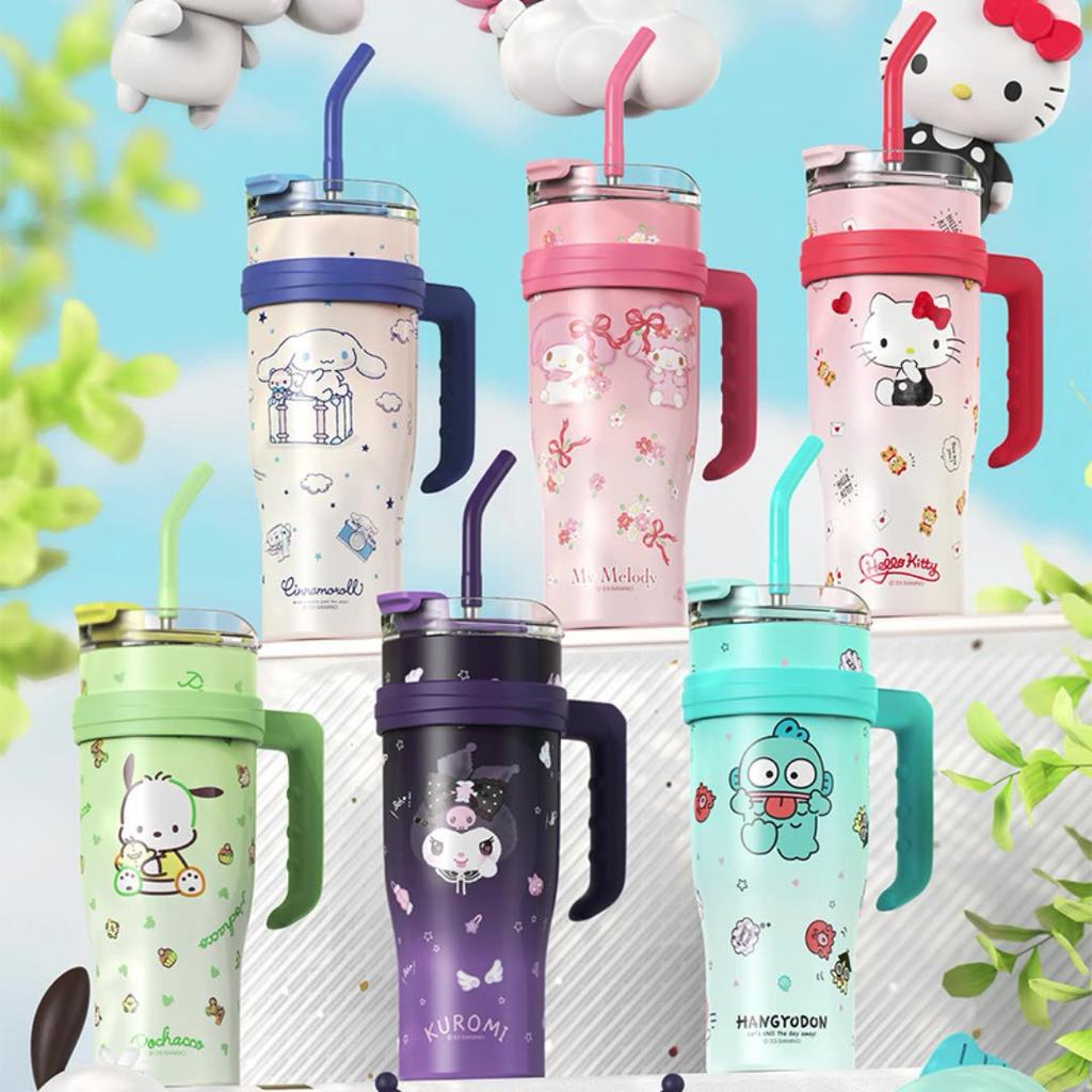 Sanrio Thermos Cup Big Mac Bingba Cup Water Cup Large Capacity Stainless Steel High Value Straw Cup