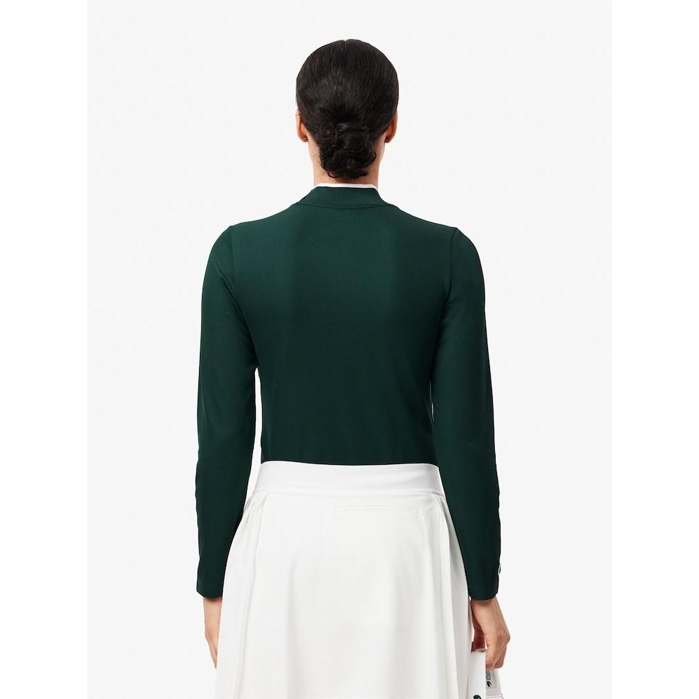 Lacoste Женская футболка с графическим узором и длинным рукавом Tf2765 54n Yzp q2nTf2765 54nYzp