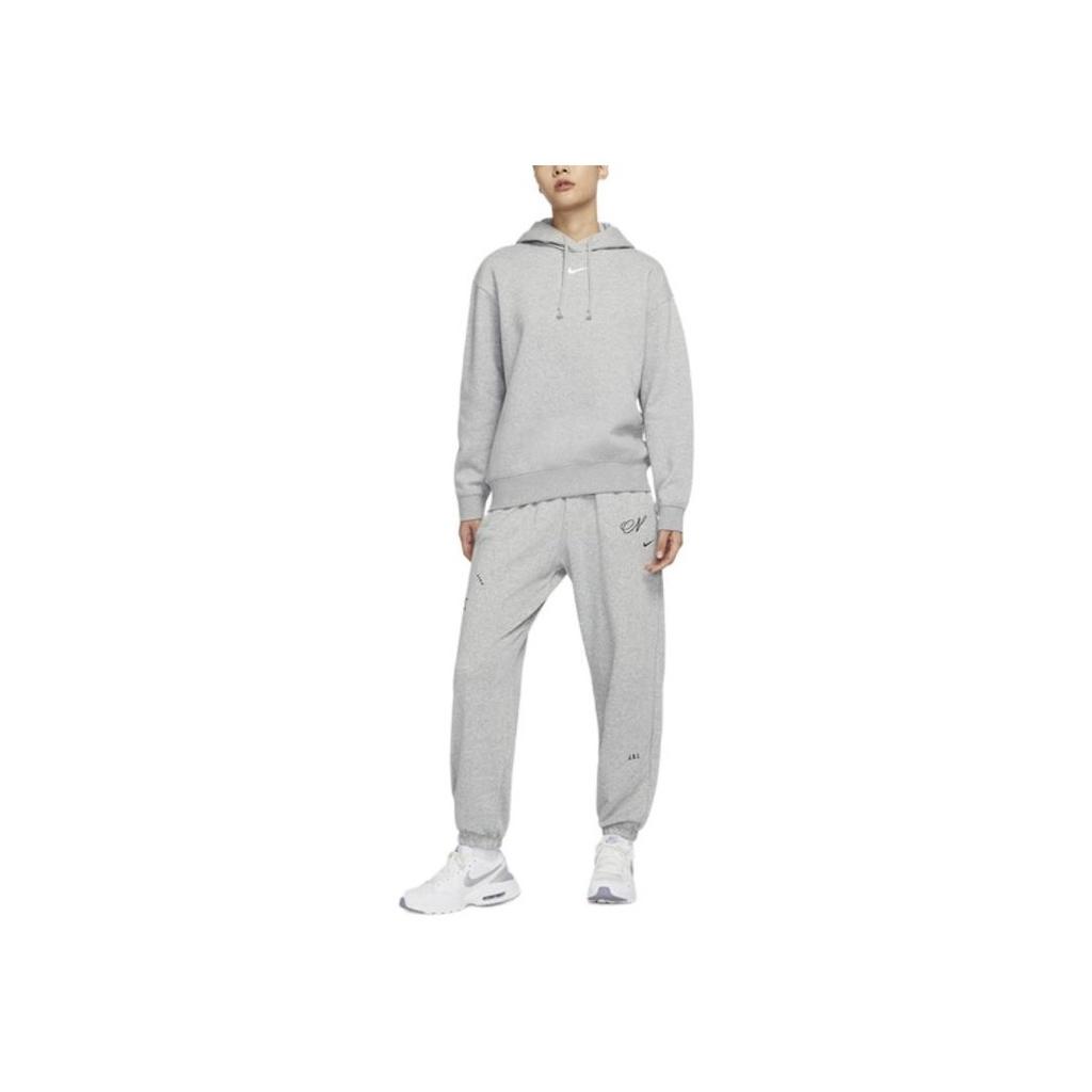 Nike Sportswear Collection Essentials Fleece-Lined Hoodie Pullover Women Tops Grey DJ7669-063
