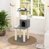 VidaXL Cat Tree with Sisal Scratching Posts Light Grey 105 Cm