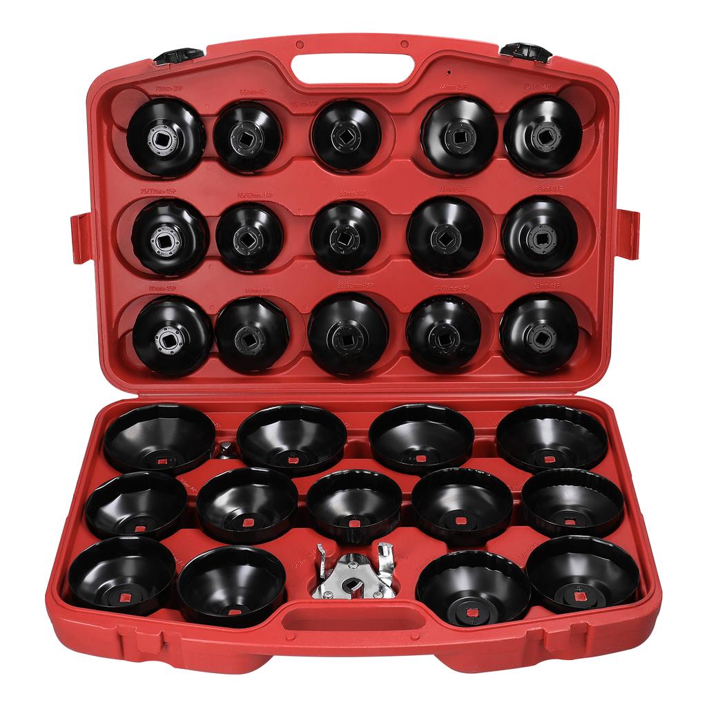30Pcs Oil Filter Captype Removal Wrench Socket Set 12inch 12.5mm Mouth Car Fuel Filter Remover