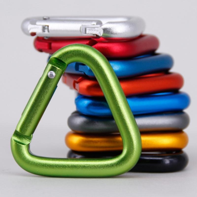 Spring Locking Carabiner Aluminum Alloys Carabiner Keychains Hook Clip Locking Carabiner Hiking Clip with Spring Snap