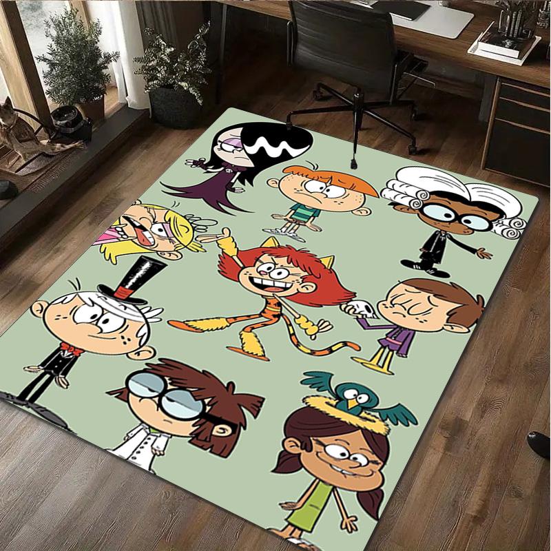 The loud house: Finn Jake's Adventure Home Rug - Office Carpet Room Rug Computer Chair Area Rug Holiday Gift