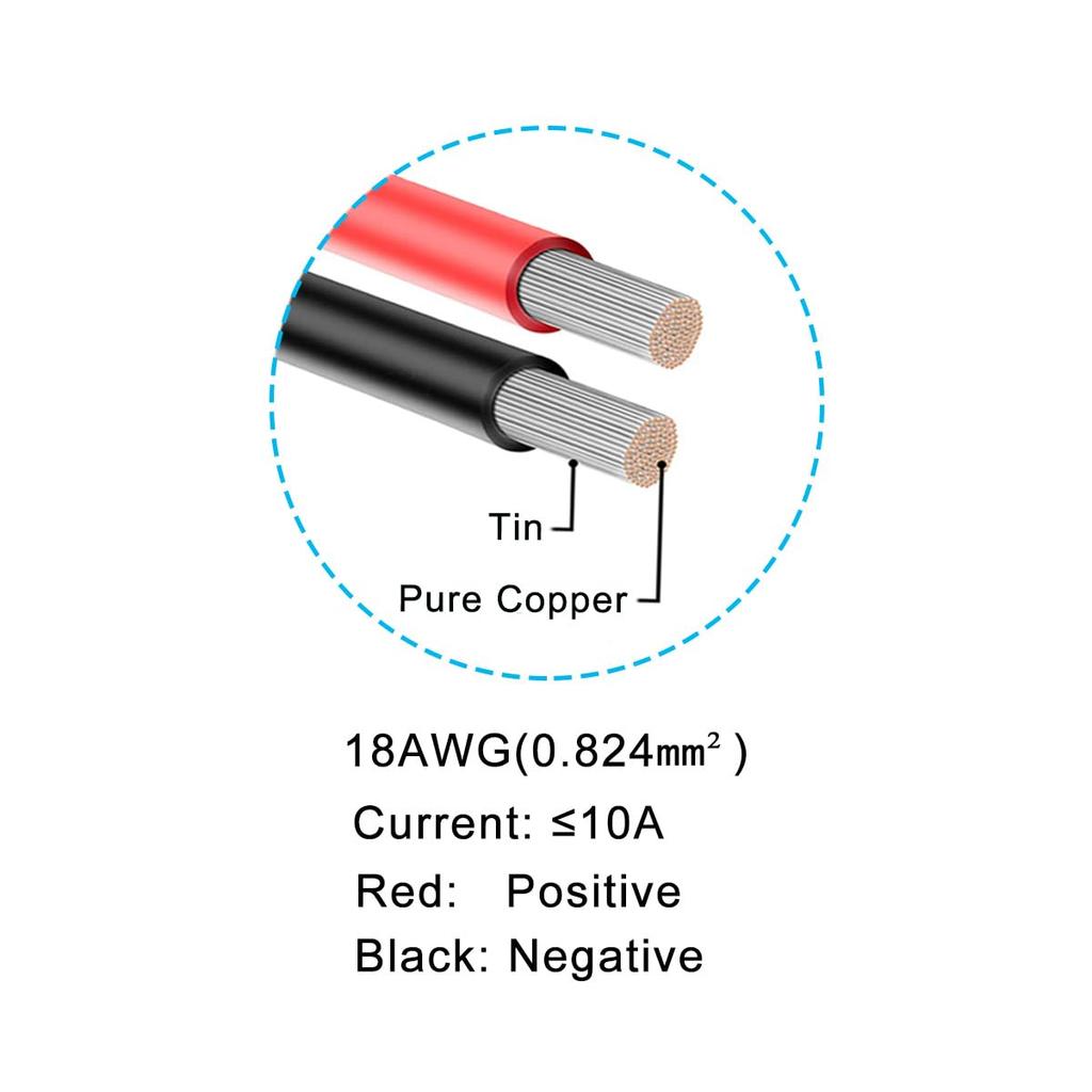 Liwinting SAE Connector Cable, Car Extension Cable, SAE To SAE 2 Pink Quick Connect/Disconnect Harness 18AWG, 1m/3.28ft