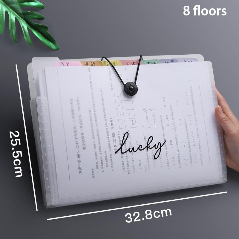 Прозрачная папка-вкладыш A4, сумка для документов, многослойная расширяющаяся папка, держатель для школьных и офисных канцелярских товаров