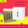Type 86 Wall Single Pole Double Throw Switch with Dual USB Socket for Household