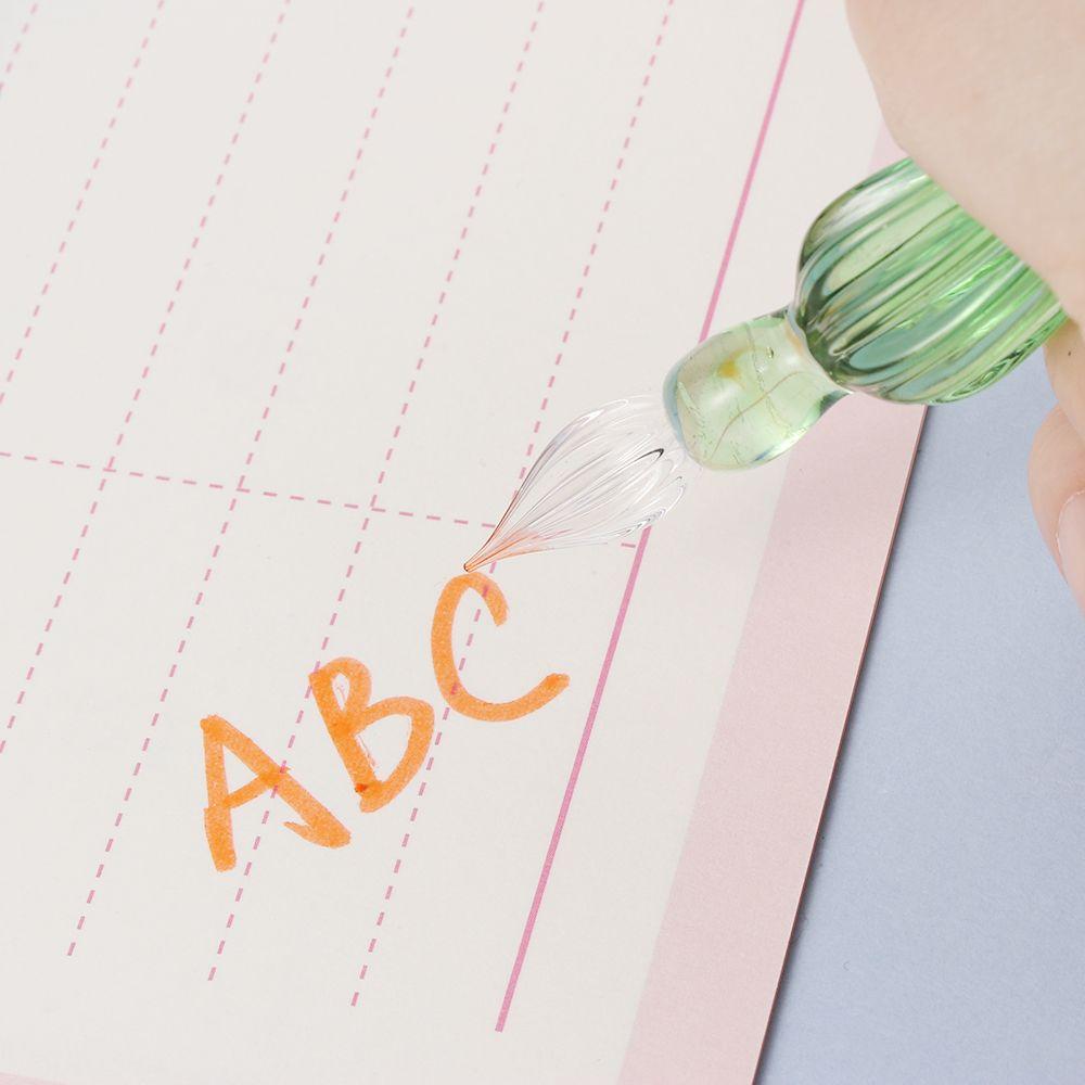 1 шт. Ручная работа Подпись Письмо Каллиграфия Стеклянная ручка для обмакивания Живописные принадлежности Перьевая ручка Заправка Чернила