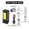 Led Work Light 10w Foldable Rechargeable Magnetic Flashlight Waterproof Flashlights Usb-cob Lamp With Hook Outdoor 6500k Lantern