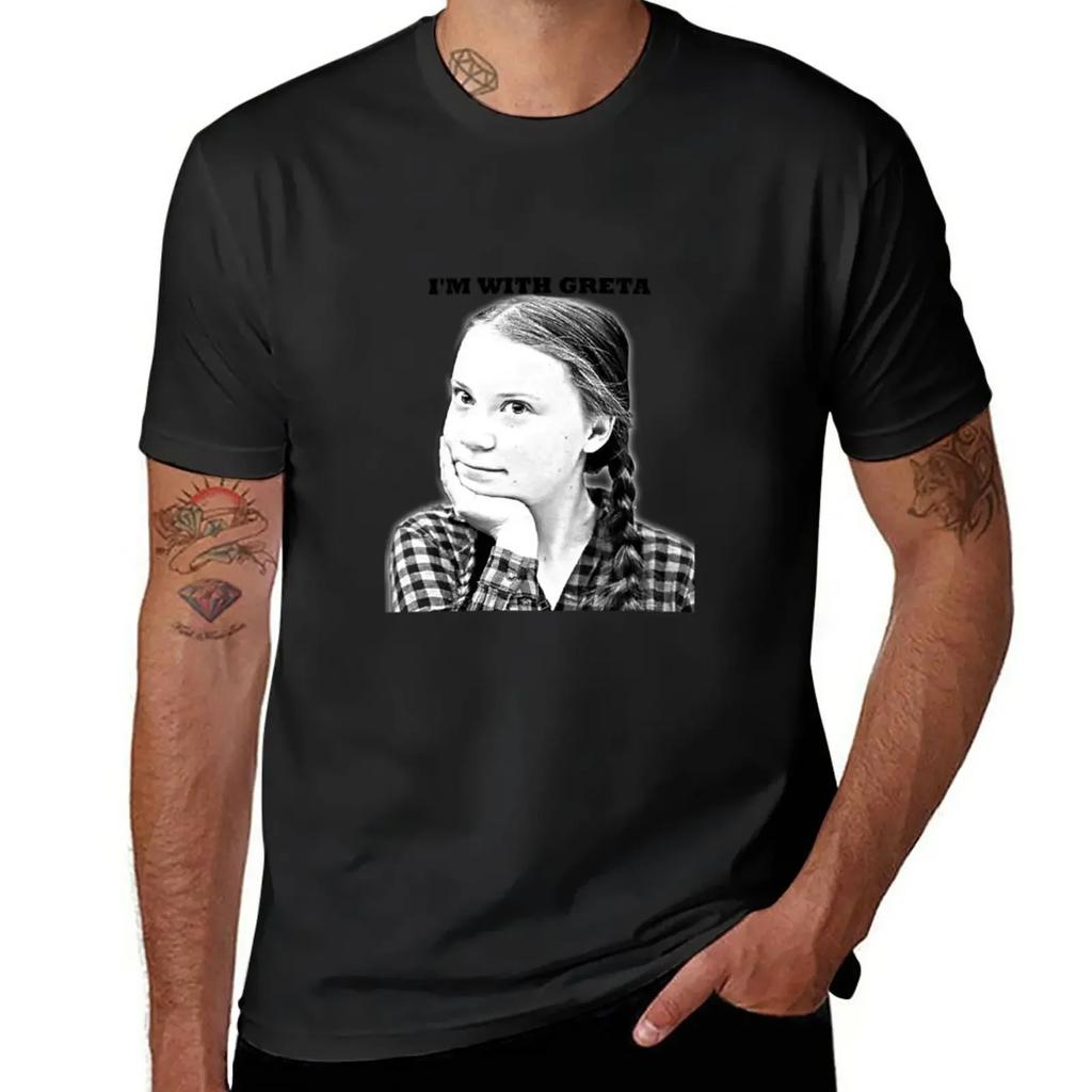 Greta Thunberg Climate Activist Tshirt Plain Shirts Graphic Oversized Graphic Tee Street Wear Workout Shirts For Unisex